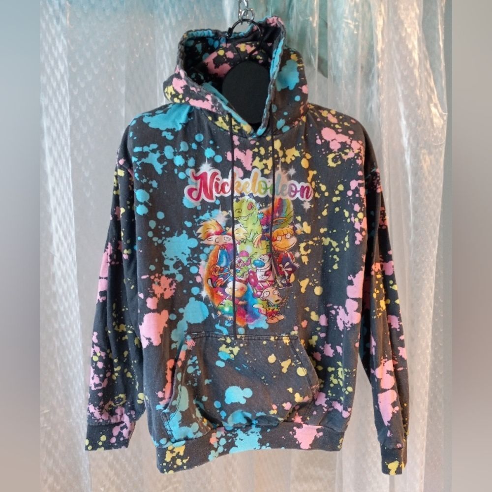 Nickelodeon Unisex Graphic Hoodie Tie Dye Size L